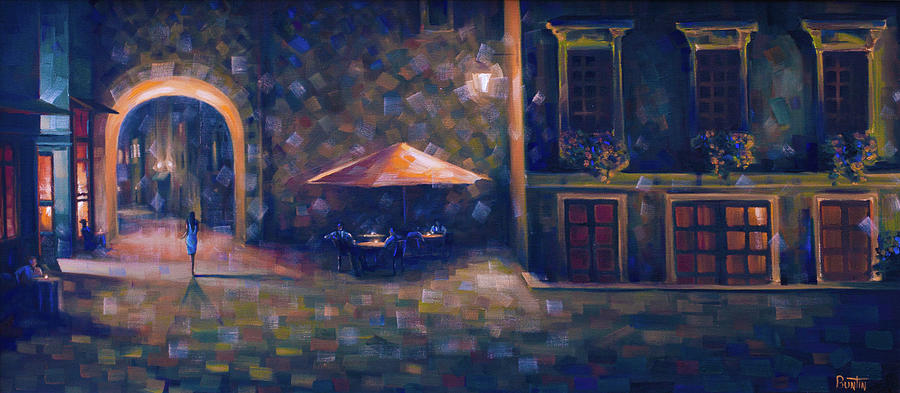 Impressionism Painting - Belle Bleu by Rob Buntin Impressionism Painting - Belle Bleu by Rob Buntin