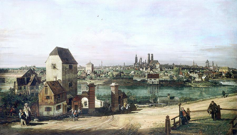 View of Munich, C1761 Painting by Bernardo Bellotto