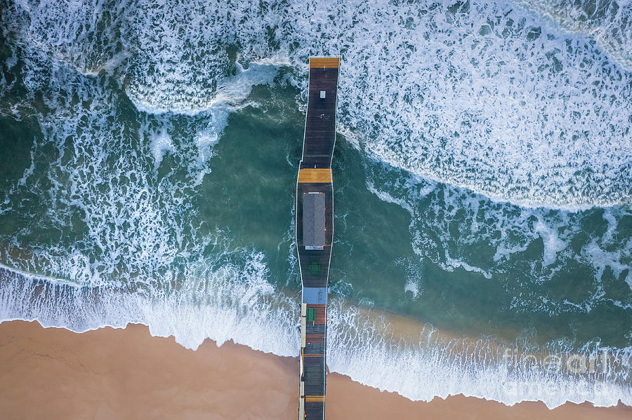 Belmar Fishing Pier from above Photograph by Michael Ver Sprill