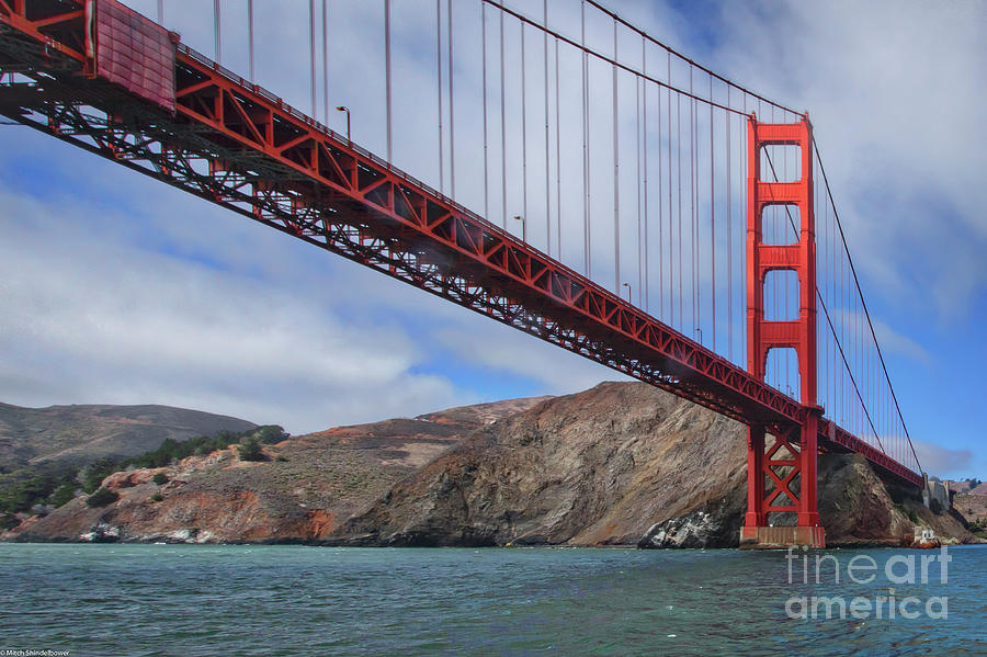 Below The Golden Gate Bridge Photograph by Mitch Shindelbower