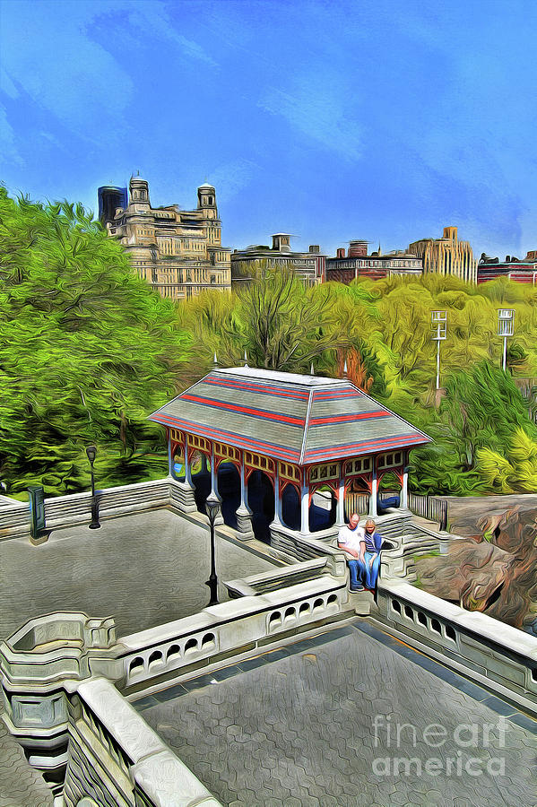 Belvedere castle in Central Park Painting by George Atsametakis