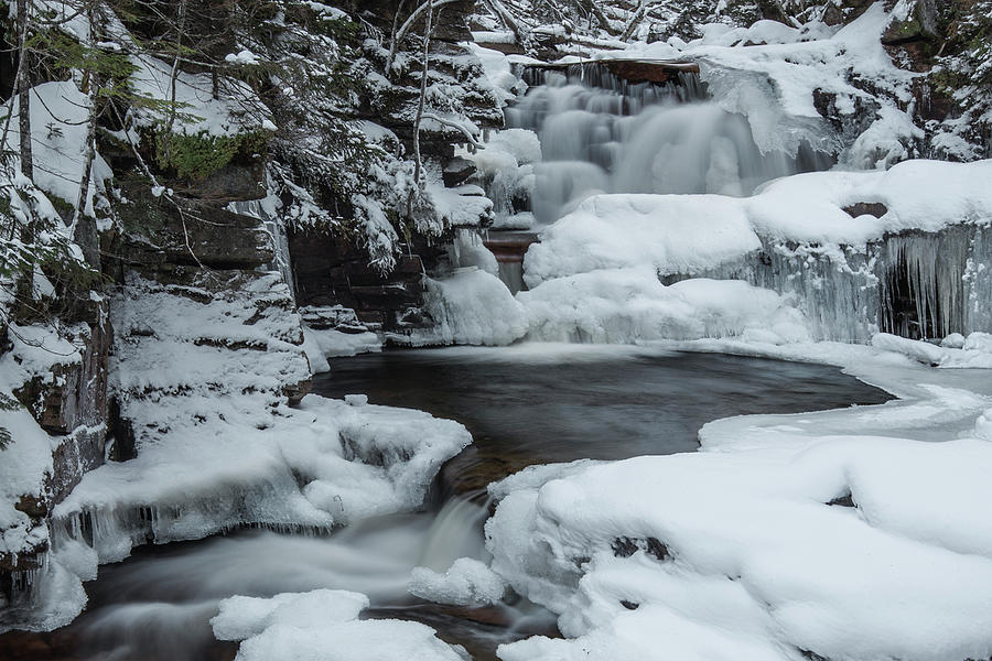 Bemis Brook Falls Winter Photograph by White Mountain Images