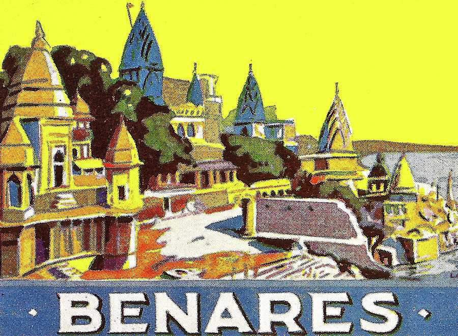 Vintage Digital Art - Benares, India by Long Shot