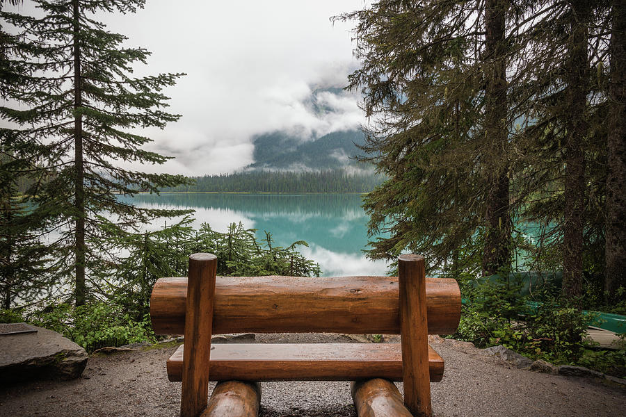 Bench by the Blue Photograph by Kristopher Schoenleber
