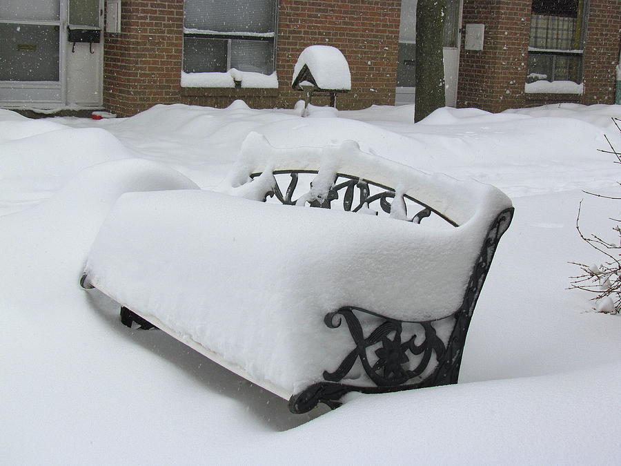 Bench in the Snow Photograph by Boyd Carter