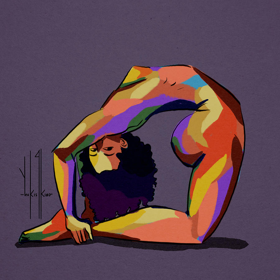 Yoga Digital Art - Bend but dont break by Victor King