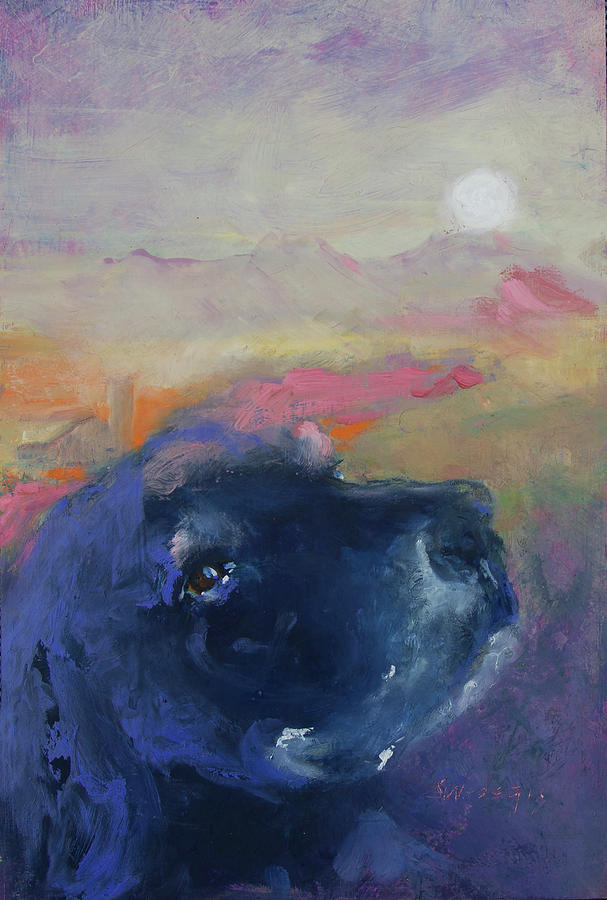 Beneath A Desert Moon Painting by Sheila Wedegis