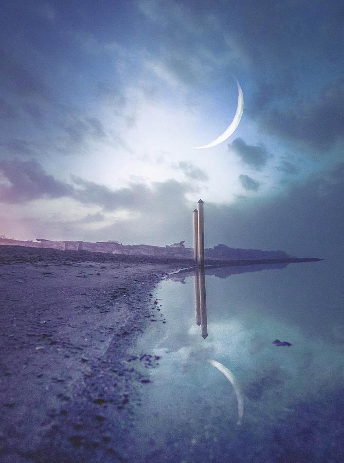 Beneath the Moon Photograph by Dave Niedbala