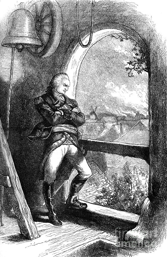 Benedict Arnold Viewing The Destruction Drawing by Print Collector