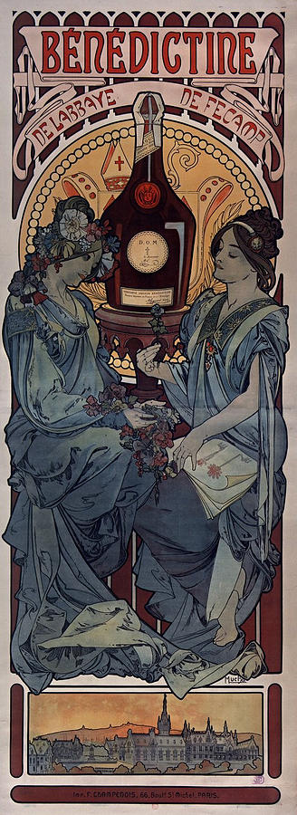Benedictine Abbey Of Fecamp   Poster   Mucha Mucha, Alphonse  1860-1939  Illustrator Painting