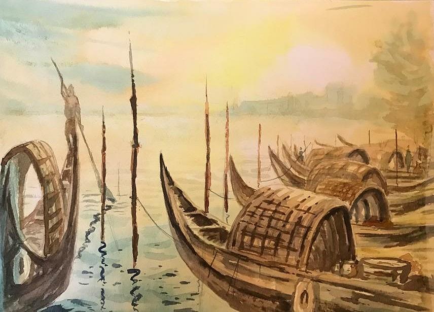 Bengal Boats at Sunset point by Kannan Ananthasubramani Bengal Boats at Sunset point by Kannan Ananthasubramani