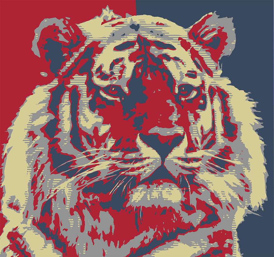 Bengal Tiger Digital Art by Ben Grib Design