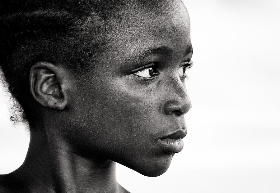 Portrait Photograph - Benin, Young Girl by Elena Molina