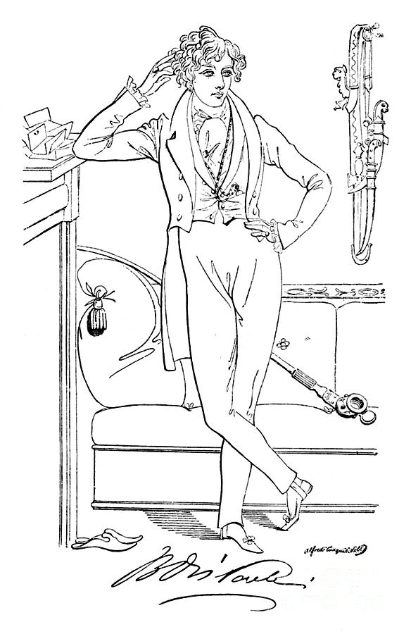 Benjamin Disraeli Circa 1835 Drawing by Print Collector