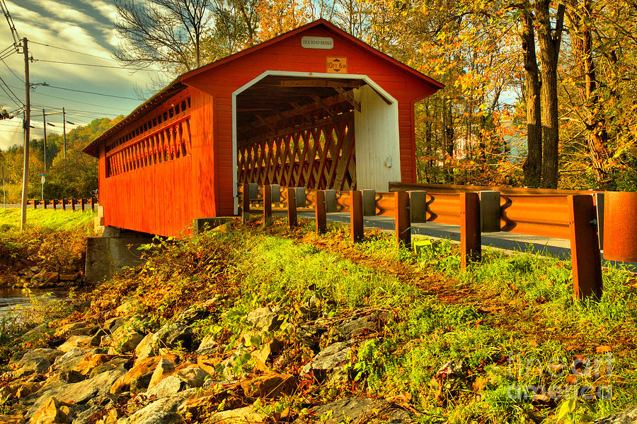 Bennington Vermont Silk Covered Bridge Photograph by Adam Jewell