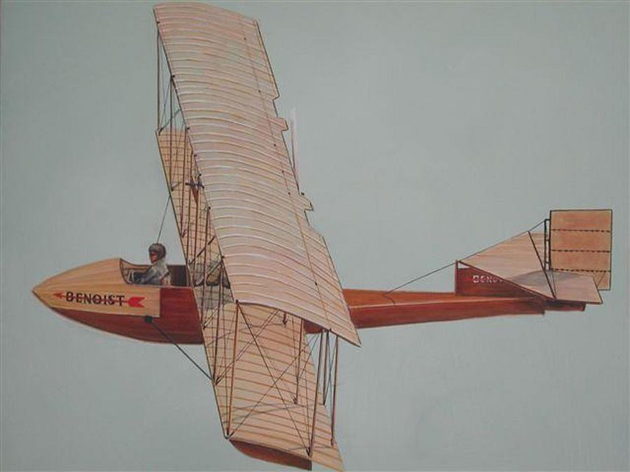 Benoist Xiv Seaplane Painting