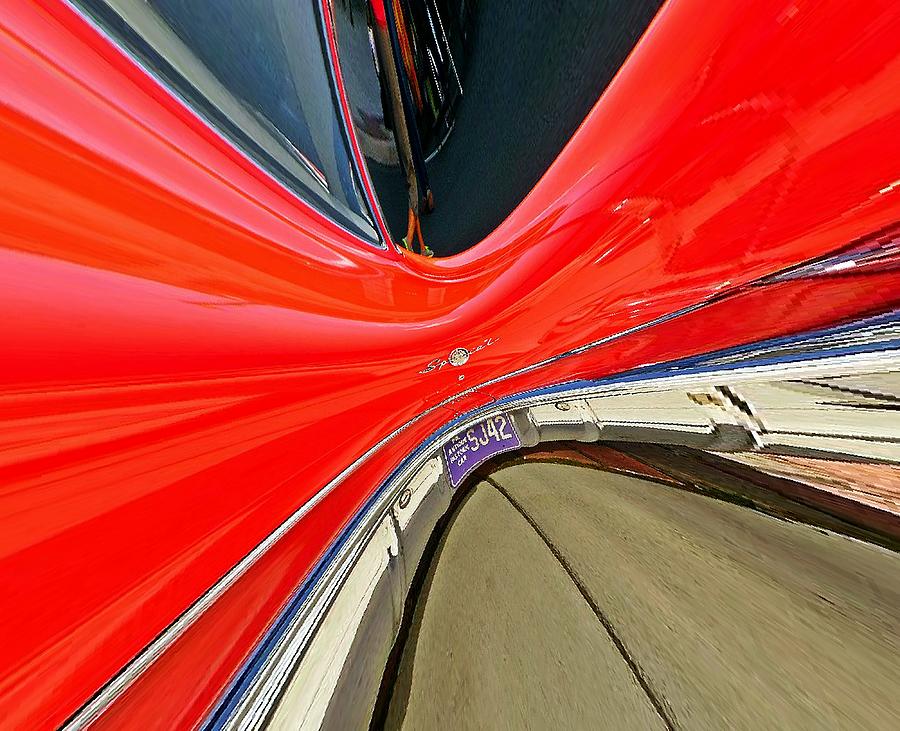 Bent car Digital Art by Karl Rose