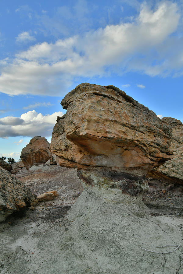 Bentonite Site Balanced Boulder Photograph by Ray Mathis
