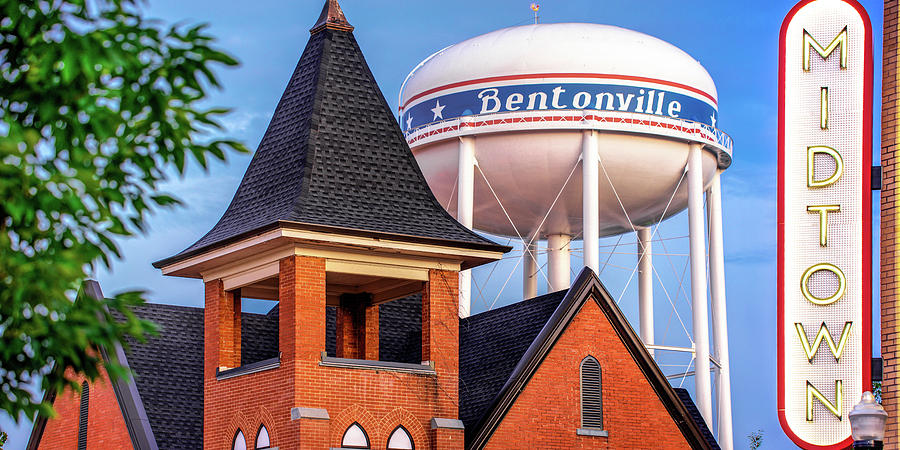 Bentonville Arkansas Cityscape Panorama Photograph