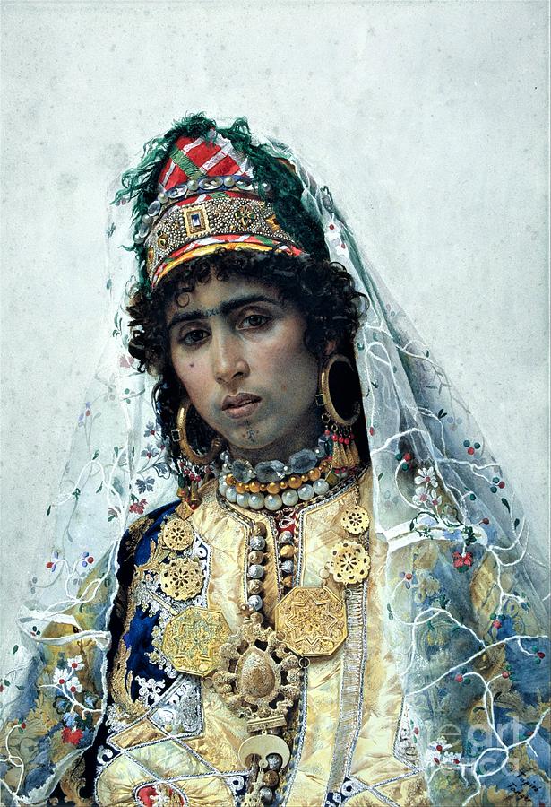 Bride Painting - Berber Bride by Thea Recuerdo