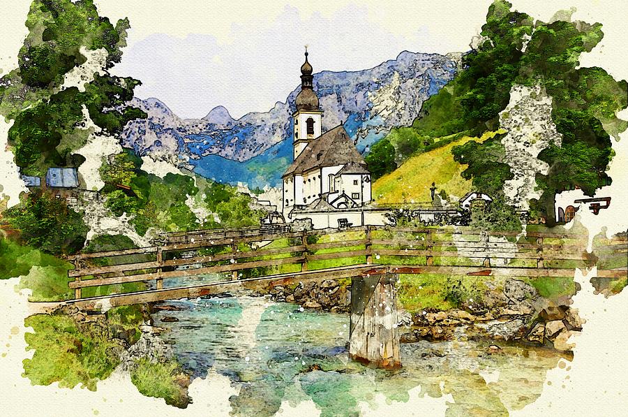 Berchtesgaden Painting by ArtMarketJapan