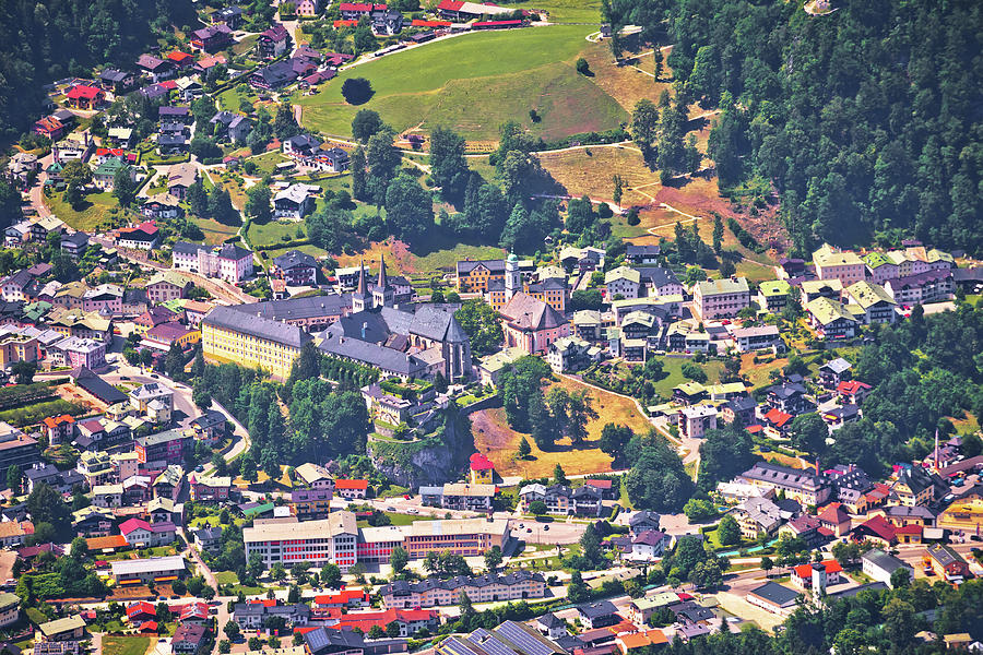 Berchtesgadener Land. Town of Berchtesgaden and Alpine landscape Photograph by Brch Photography