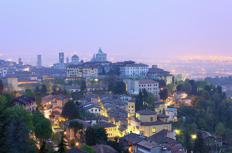 Bergamo Alta Cityscape Photograph by Vincenzo Lombardo