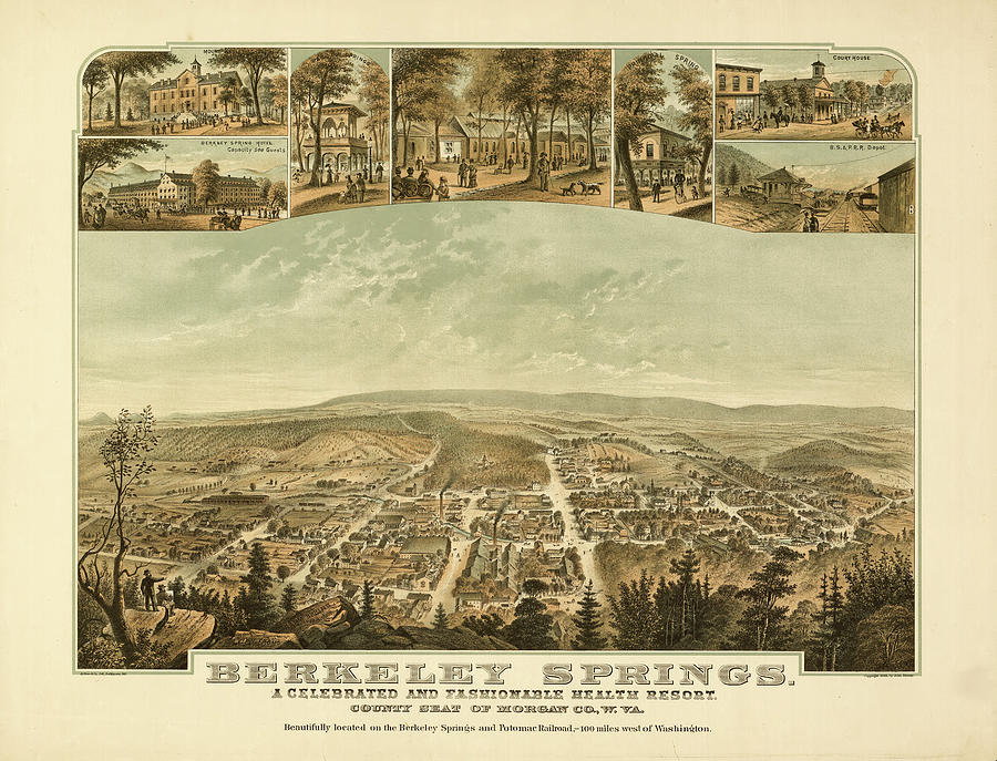 Berkeley Springs, WV 1889 Painting by Unknown