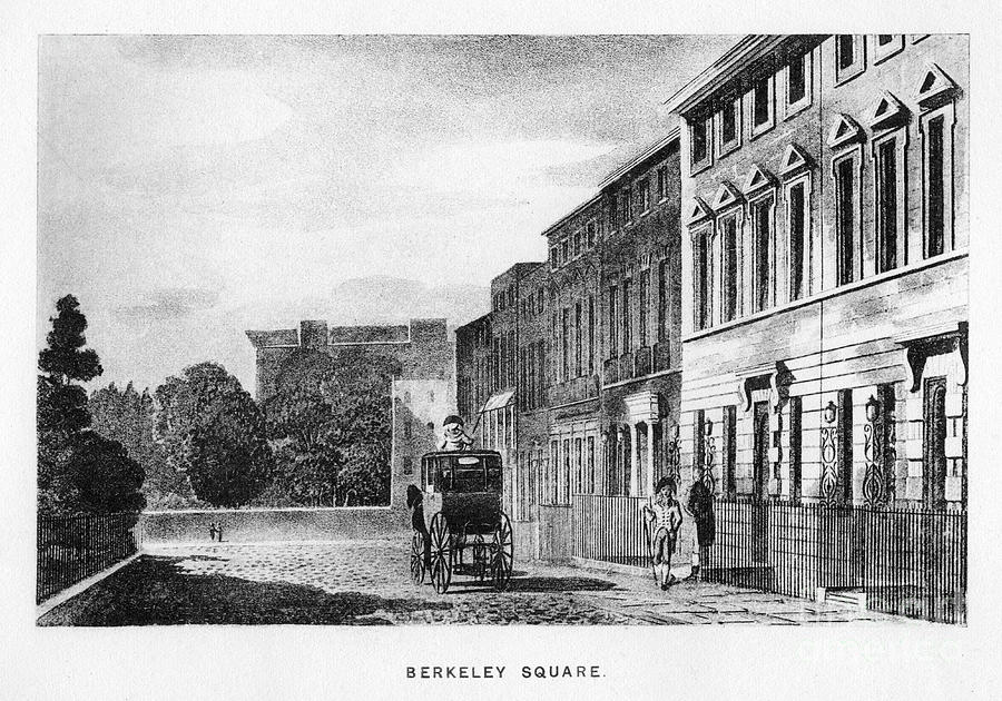 Berkeley Square, London, C18th Century Drawing by Print Collector