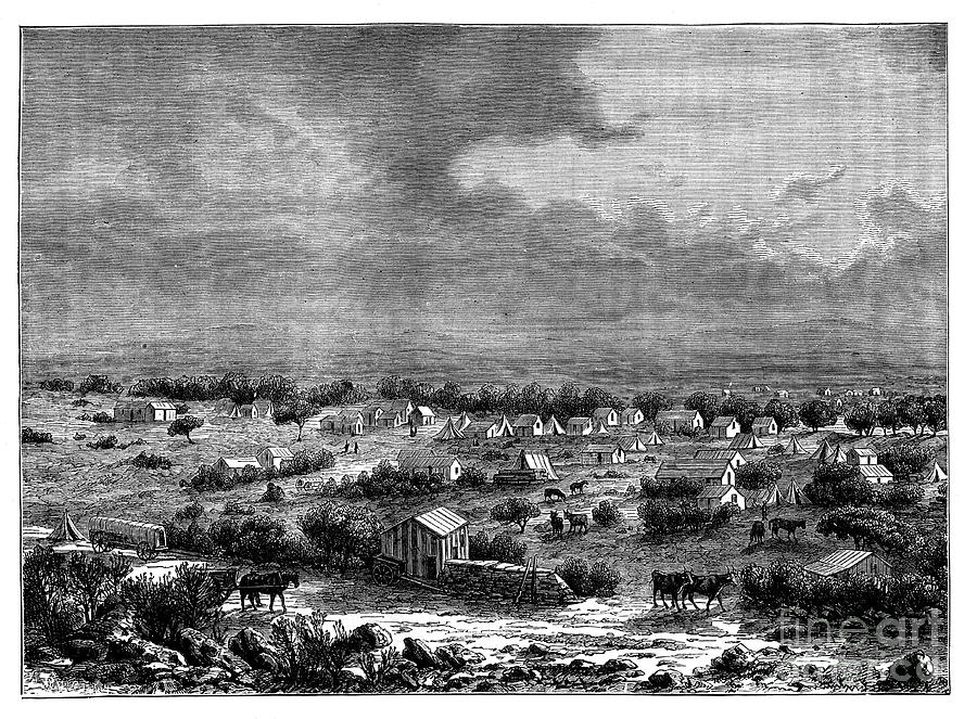 Berkly Or Klipdrift, A Town Drawing by Print Collector