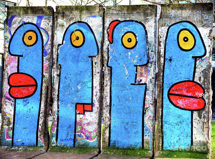Berlin Wall Red Lips Photograph by John Rizzuto