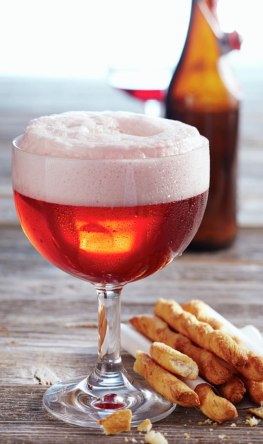 Berliner Weisse With Raspberry Syrup And Wheat Beer Photograph by Teubner Foodfoto
