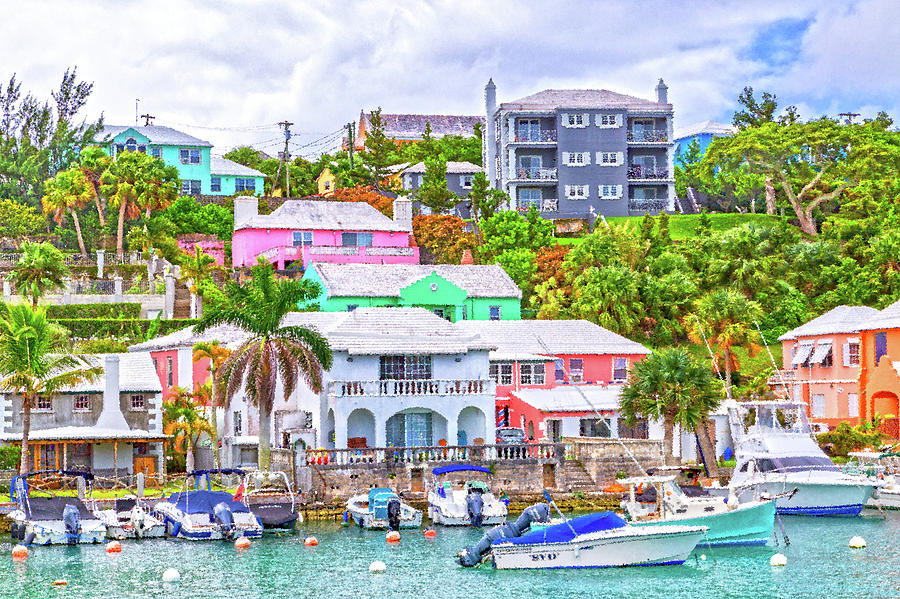 Bermuda Color Parade Flatts Village Digital Art