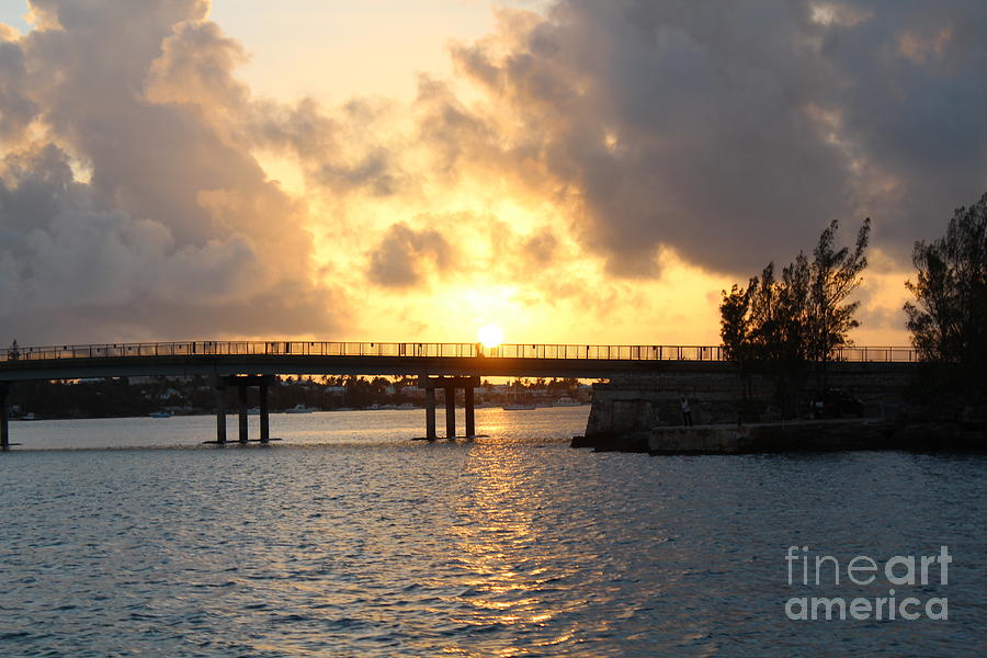 Bermuda Sunset over Bridge Photograph by Barbra Telfer