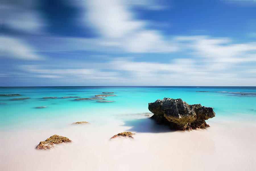 Bermuda, Warwick Parish, South Shore Park, Caribbean, Caribbean Sea, Atlantic Ocean, Chaplin Bay Beach Digital Art by Massimo Ripani