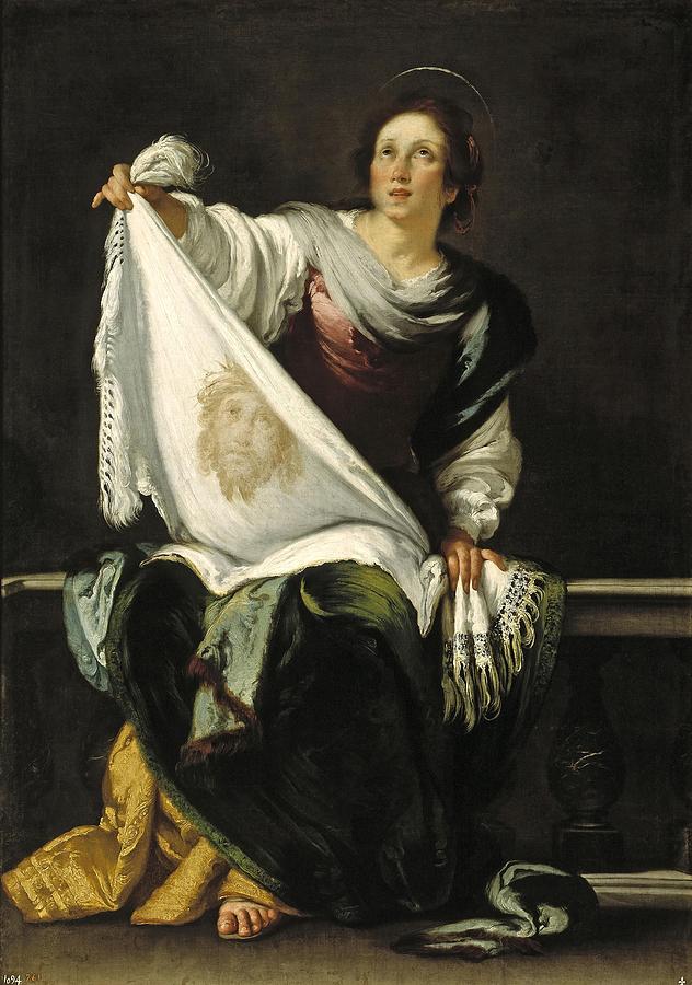 Bernardo Strozzi / Saint Veronica, 1620-1625, Italian School, Oil on canvas. Painting by Bernardo Strozzi -1581-1644-