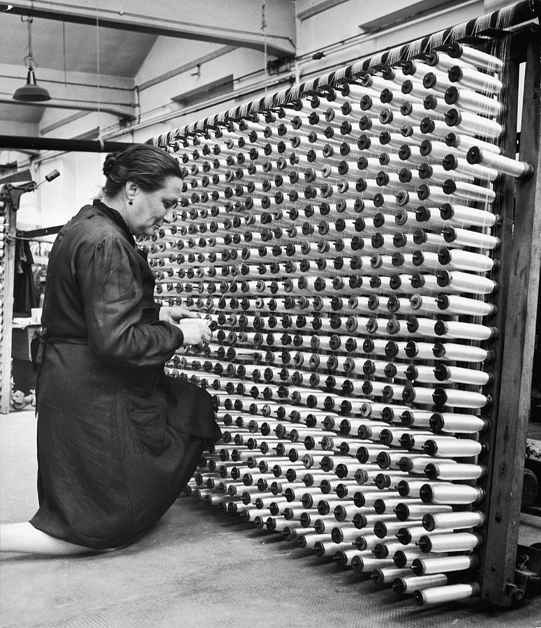 Black And White Photograph - Bernasconi Factory Employee by Alfred Eisenstaedt