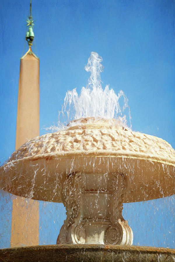 City Photograph - Bernini Fountain St Peters Square Vatican City by Joan Carroll