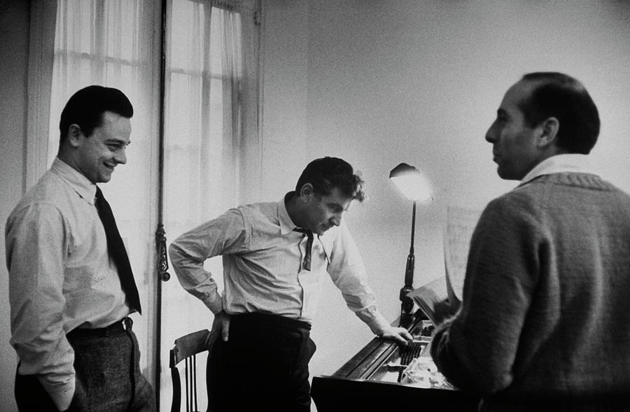 Leonard Bernstein Photograph - Bernstein, Sondheim, and Robbins by Alfred Eisenstaedt