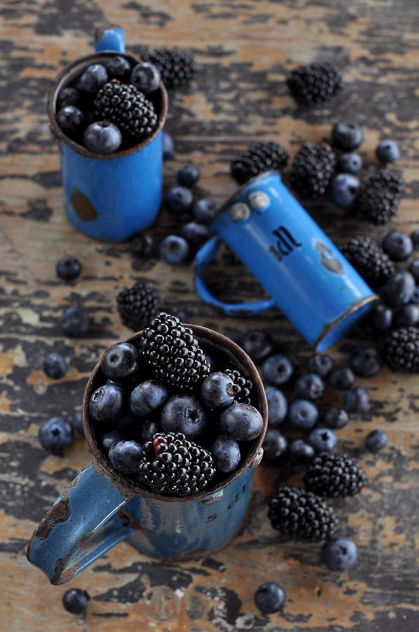 Berries - Blackberries, Blueberries Photograph by Raindrop