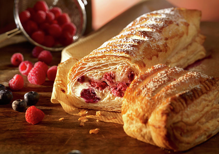 Berry And Quark Strudel Photograph by Ludger Rose