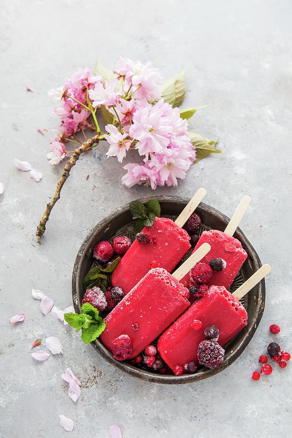 Berry Ice Cream Photograph by Aniko Takacs