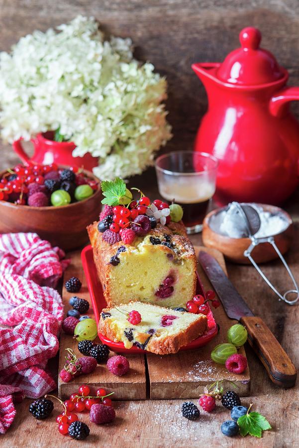 Berry Loaf Cake Photograph by Irina Meliukh
