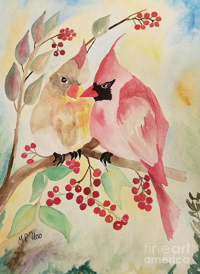 Berry Much in Love Painting by Maria Urso