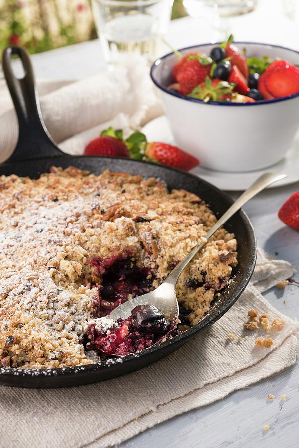 Berry & Pecan Nut Crumble Photograph by Great Stock!