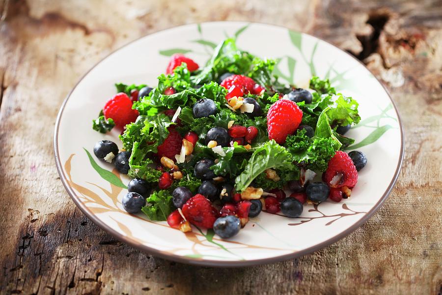 Berry Salad With Kale Photograph by Boguslaw Bialy