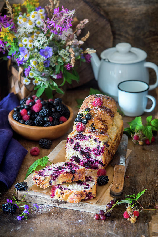 Berry Yeast Cake Photograph by Irina Meliukh