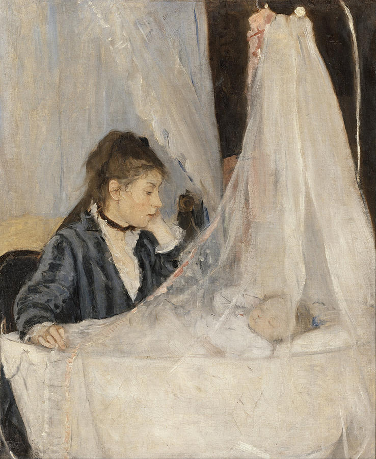 Berthe Morisot Le Berceau The Cradle. Date/Period 1872. Painting. Oil on canvas. Painting by Berthe Morisot