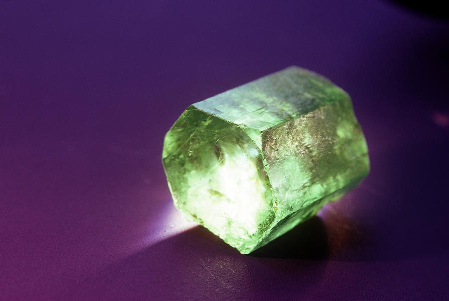 Beryl, Variety Emerald, From Colombia Photograph by Joel E. Arem