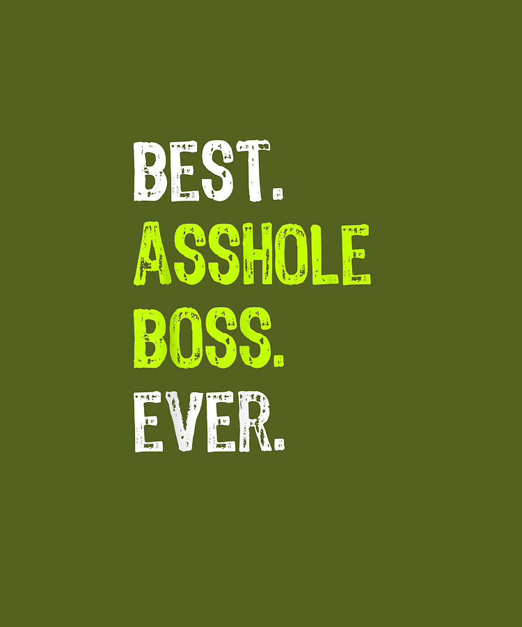 Best Asshole Boss Ever Funny Boss S Day T T Shirt Digital Art By Do David